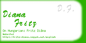 diana fritz business card